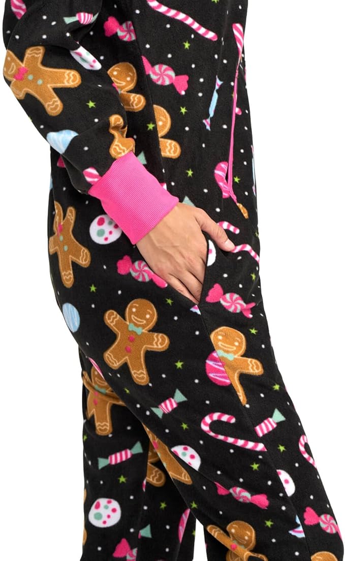 Tipsy Elves Christmas Onesies for Adults - Comfy Unisex Matching Holiday Jumpsuits with Convenient Pockets