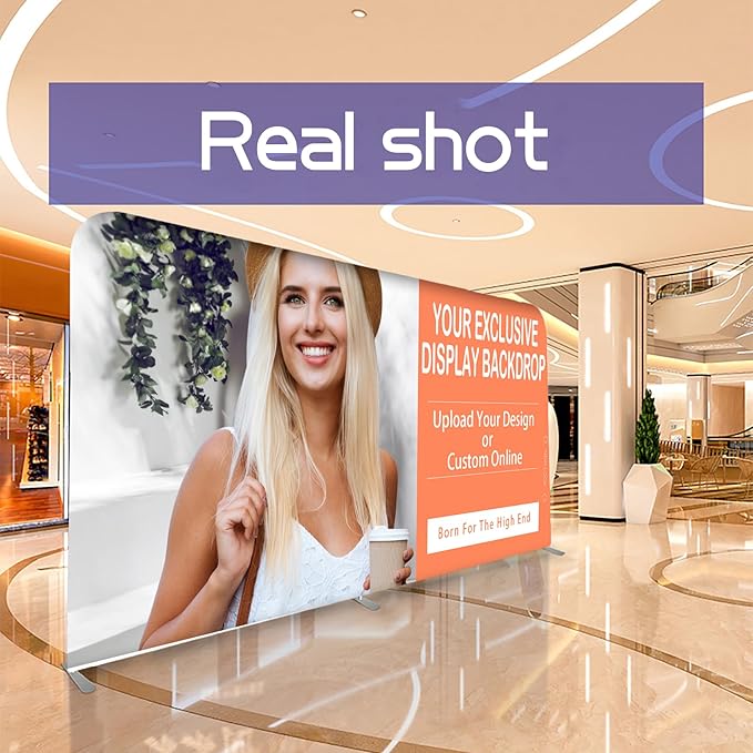Custom Tension Fabric Display Backdrop, Step and Repeat Stand Banner For Events, Trade Show,Display Backdrop Booth, Weddings And Advertising
