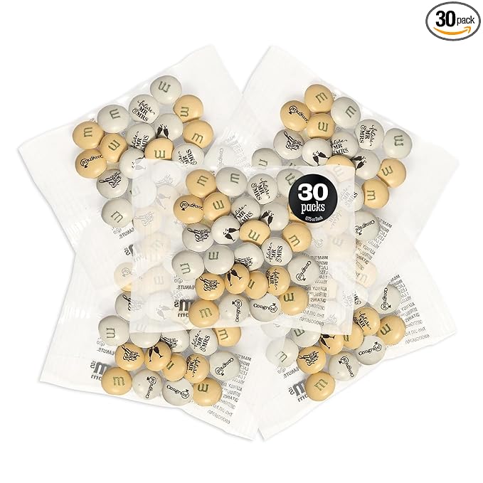 M&M'S WORLD Engagement or Wedding Shower Party Favors, Set of 30 Packs