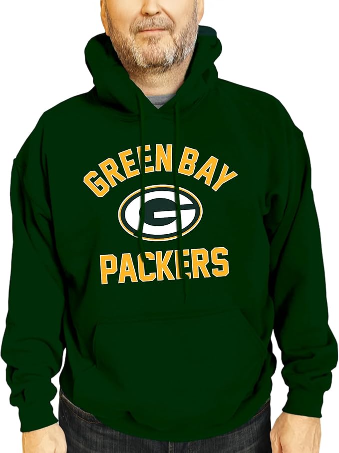Team Fan Apparel NFL Adult Gameday Hooded Sweatshirt - Poly Fleece Cotton Blend - Stay Warm and Represent Your Team in Style