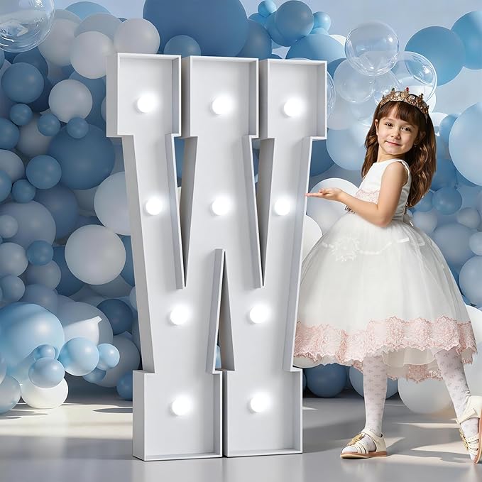 Marquee Letters 4 Feet Tall Large Light Up Letters Decorations Wedding Engagement Proposal White Party Decorations Marry Me Sign Big Cardboard Backdrop W