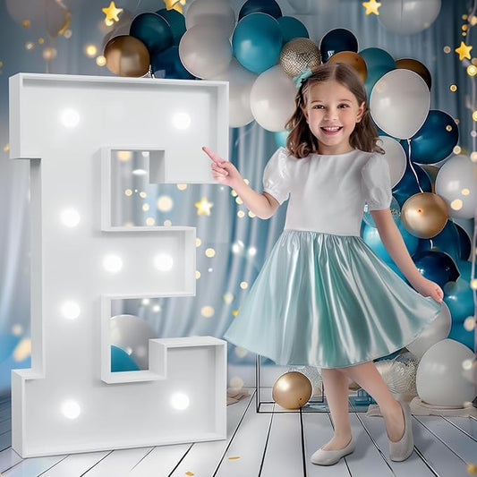 Marquee Letters, 3 Feet Tall - Cool White Light Up Letters E, Large Marquee for Birthday, Anniversary, Graduation Party Decoration & Wedding (DIY Kits)