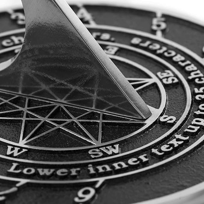 The Metal Foundry Personalized Aluminum Sundial Gift. This Unique Gift Idea for Him Or Her is Cast with Your Message and Will Make The Perfect Present for Birthday, Anniversary Or Christmas
