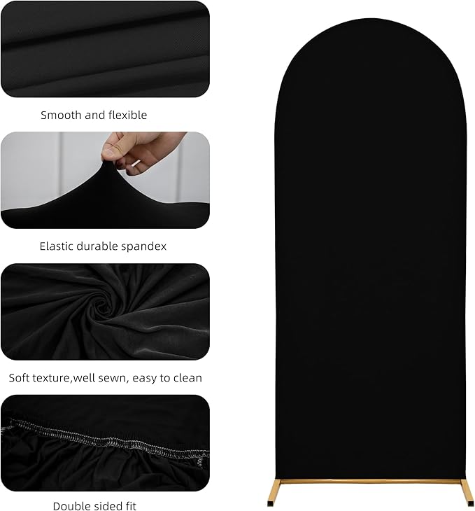 Title: SUKAIKEQA Small Arch Cover Trio – 6FT, 5FT & 4FT Stretch Backdrop Set for Intimate Events, Baby Showers & Photo Nooks – Mini Arch Decor Bundle