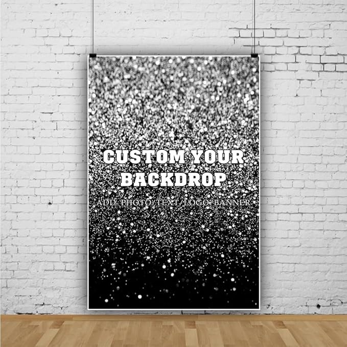 Leowefowa 10x15ft Custom Image Background Personalized Backdrop Customized Vinyl Backdrop with Pictures Photo Text Custom Banner Supplies Background for Baby Shower Birthday Party Decor