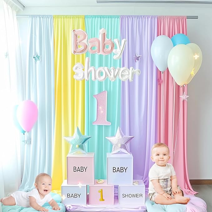 Unicorn Backdrop Pastel Rainbow Backdrop for Girls Birthday Baby Shower Unicorn Theme Party Decorations 10×10ft