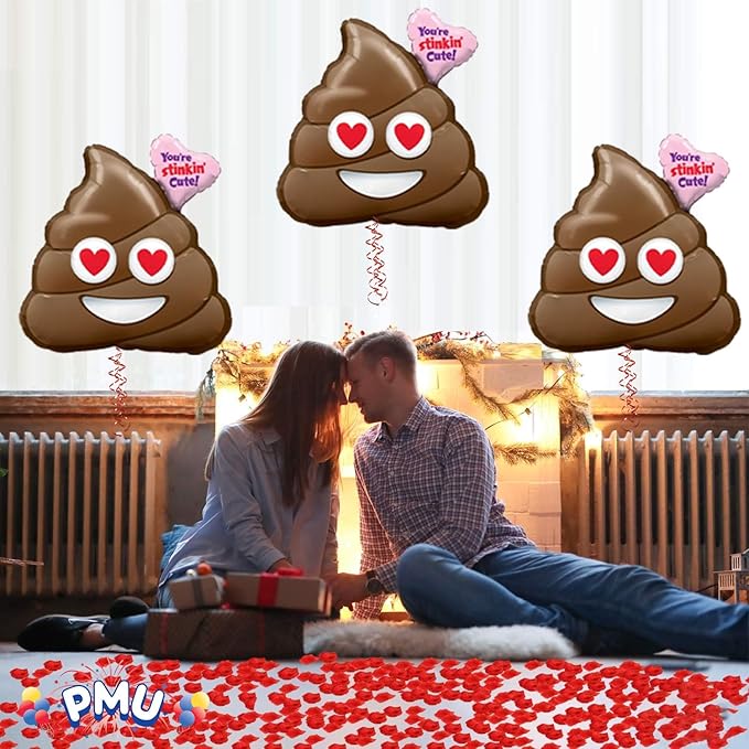 PMU Valentines Day Mylar - Foil Balloons for Special Events, You're Stinkin' Cute 31 Inch Balloon Photo Props Party Decoration and Accessories (25/Pkg) Pkg/1