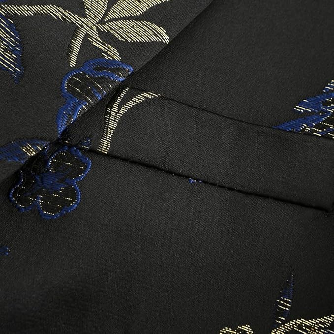 Cloudstyle Mens 2 Piece Floral Dress Suit One Button Dinner Tuxedo Jacket & Pants