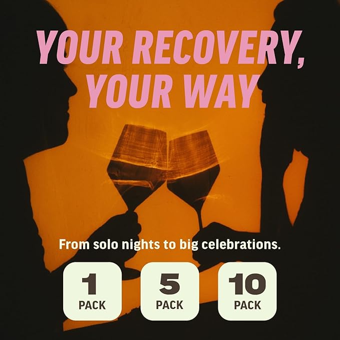 Hangover Kit – 10pc Pre-Filled Supplies Bags – Bachelorette Party Favors, Girls Weekend Gifts, 21st Birthday Ideas for Her, Wedding Recovery Essentials, Fun Trip Must-Have Party Accessories (5-Pack)