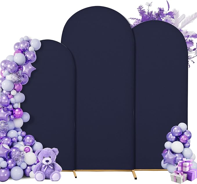 Title: SUKAIKEQA Small Arch Cover Trio – 6FT, 5FT & 4FT Stretch Backdrop Set for Intimate Events, Baby Showers & Photo Nooks – Mini Arch Decor Bundle