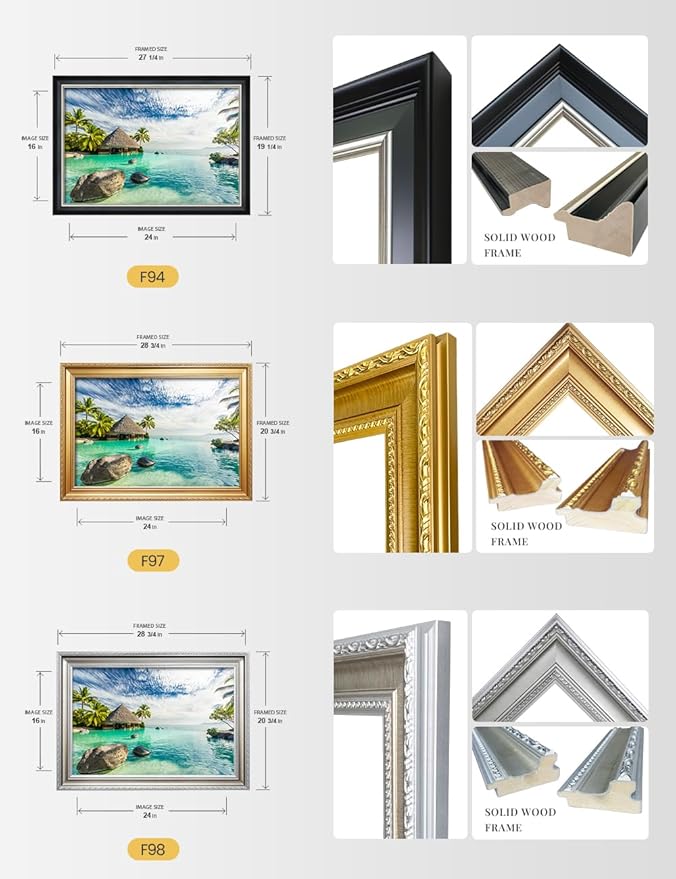 IPIC - "Tropical Memories Personalized Framed Wall Art, Custom Beach Canvas Print with Solid Wood Frame, A Personalized Gift with Name and Date for Couple, Wedding, or Anniversary