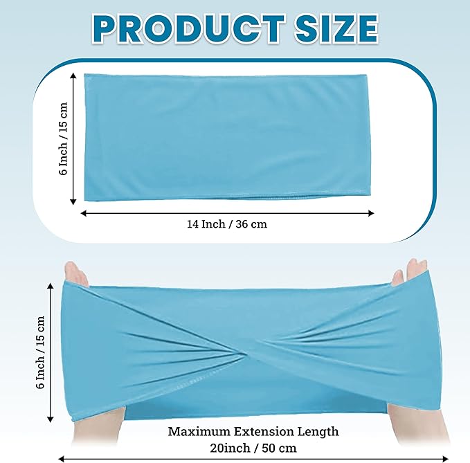 VDS Pack of 125 PCS | Blue | Spandex Chair Sashes Bows Without Buckle | Stretch Elastic Banquet Universal Folding Chair Band Tie with for Wedding Party Conference Celebration Event Decoration
