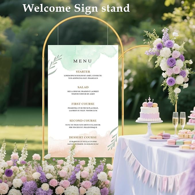 Metal Arch Backdrop Stand, 7.2FT+6FT Wedding Arch Stand, Set of 2 Backdrop Arch Stand, Metal Arch Stand for Valentines Day,Wedding Ceremony Birthday Party Baby Shower Graduation Ceremony Decoration