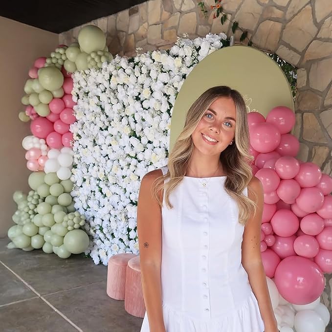 Artificial Luxury‌ Flower Wall Backdrop, Gorgeous 3D Silk Floral Backdrop for Wedding, Baby Shower, Party and Home Decor, Quick Assembly/Storage, Eco ＆ Pet Friendly, 2 pcs, Each Panel 2 * 8 ft