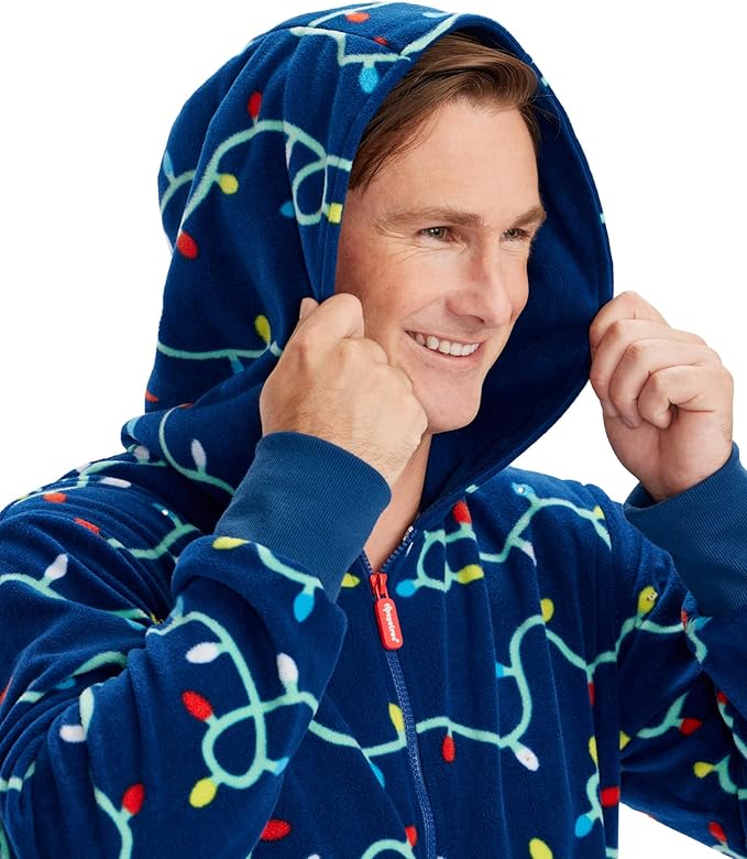 Tipsy Elves Christmas Onesies for Adults - Comfy Unisex Matching Holiday Jumpsuits with Convenient Pockets