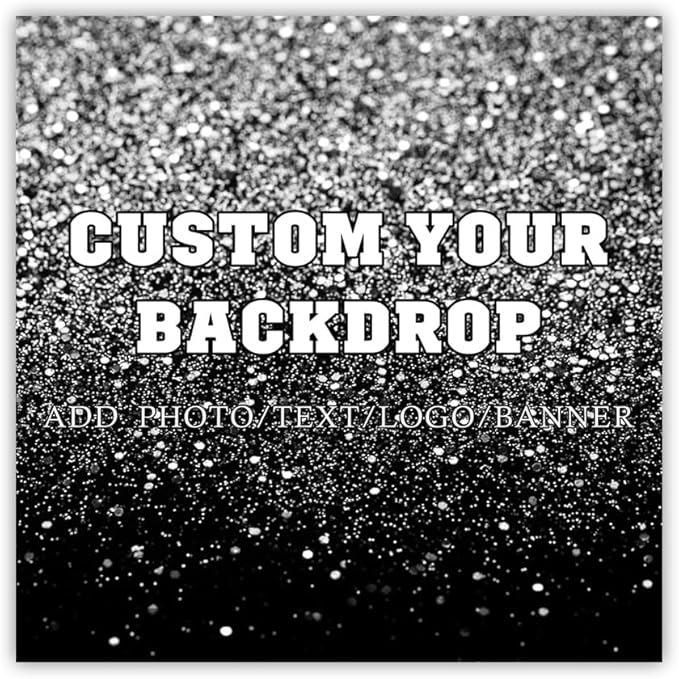 Leowefowa 8x8ft Custom Image Background Personalized Backdrop Customized Vinyl Backdrop with Pictures Photo Text Custom Banner Supplies Background for Baby Shower Birthday Party Decor