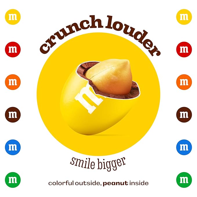 M&M'S WORLD Yellow Peanut M&M’s chocolate candy 2 lb bag – bright snack for birthdays, buffets, celebrations, desserts, gifts, gatherings, or cheerful table display