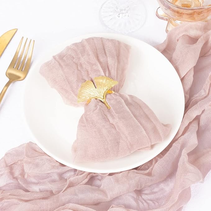 50 Pack Pink Cheesecloth Napkins Spring Cloth Napkins Set of 50 Pale Pink Dinner Napkins Bulk 21x21 Inches for Wedding Bridal Shower Baby Shower Valentine's Day