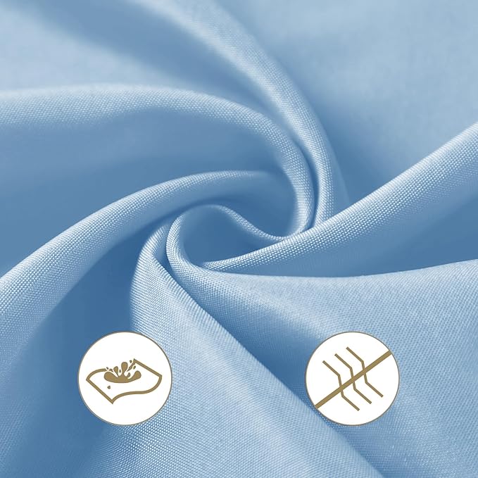 25pcs Polyester Cloth Napkins - 20 x 20 inch Blue Mist Dinner Washable Napkins with Hemmed Edges for Restaurant/Wedding/Hotel(25,Blue Mist)