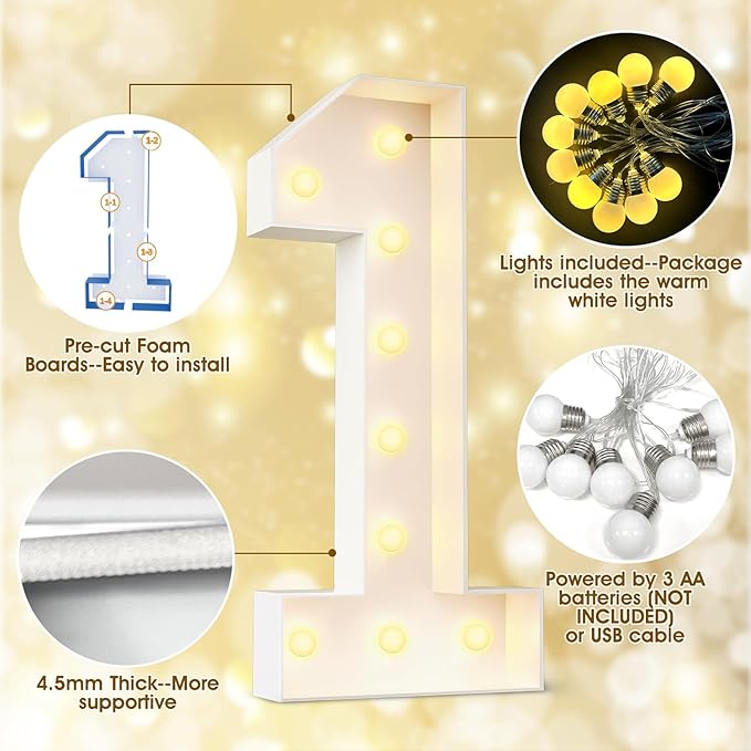 Ledido 4FT Marquee Light Up Letters G, Easy to Assemble Marquee Letters 4 Feet Tall for Indoor & Outdoor Events, Large Lighted Letter for Birthday Graduation Baby Shower Anniversary Party Decorations