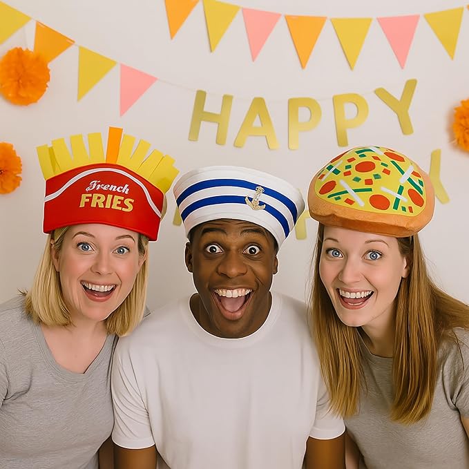 KEPATO Funny Party Hats Halloween Costume Hats, Assorted Bulk Photo Booth Props, Holiday Birthday Dress Up Accessories