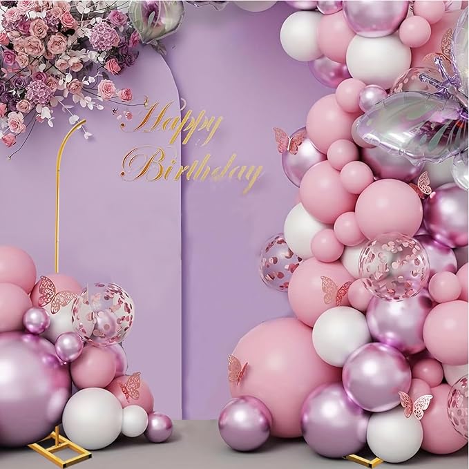 Balloon Arch Stand Set of 2 - Metal Backdrop for Wedding, Birthday, Anniversary, Bridal and Baby Shower - Flower and Floral Arch for Ceremony