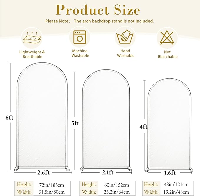 Pink Arch Cover 3 Set Pink Arch Backdrop Cover 4FT, 5FT, 6FT Spandex Wedding Arch Stand Covers for Birthday Party Baby Shower Girls Bridal Shower Wedding Banquet Photo Background Decorations