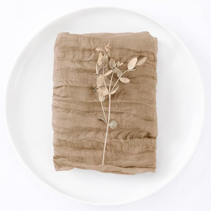 50 Pack Nude Cheesecloth Napkins Spring Cloth Napkins Set of 50 Coffee Dinner Napkins Bulk 21x21 Inches for Wedding Bridal Shower Baby Shower Valentine's Day