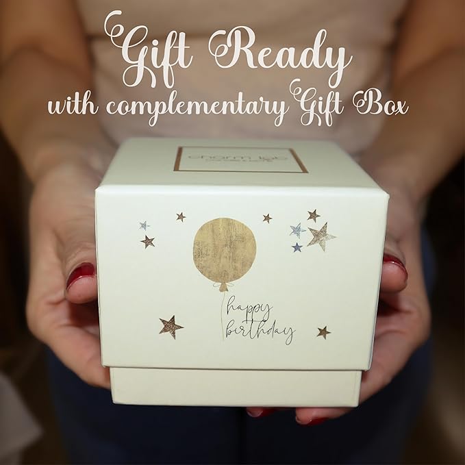CharmLab Candle - Happy Birthday, Wood & Spice Sandalwood Scented, Natural Bio Wax, 12 oz Jar, Long Lasting, Up to 40 Hours Burn Time, Birthday Gifts for Women, Men, Mom, Dad, Sister, Teacher, Friends