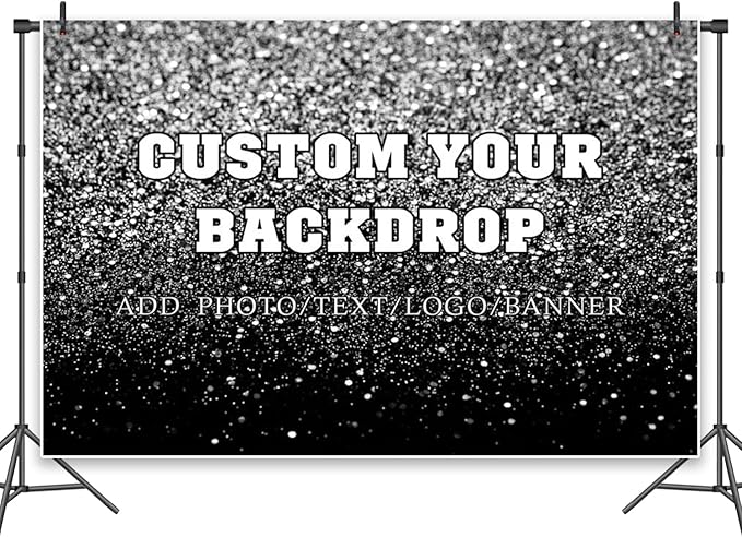 Leowefowa 8x4ft Custom Image Background Personalized Backdrop Customized Vinyl Backdrop with Pictures Photo Text Custom Banner Supplies Background for Baby Shower Birthday Party Decor