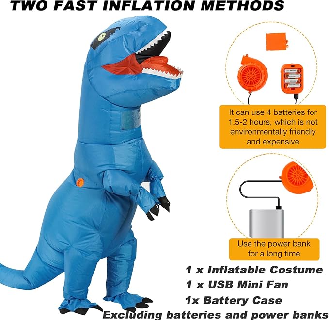 inflatable dinosaur costume adult, T-Rex Dinosaur Costume Adults Funny Cosplay Halloween