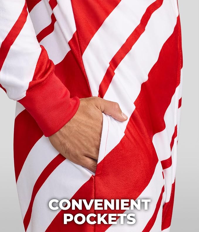 Tipsy Elves Christmas Onesies for Adults - Comfy Unisex Matching Holiday Jumpsuits with Convenient Pockets