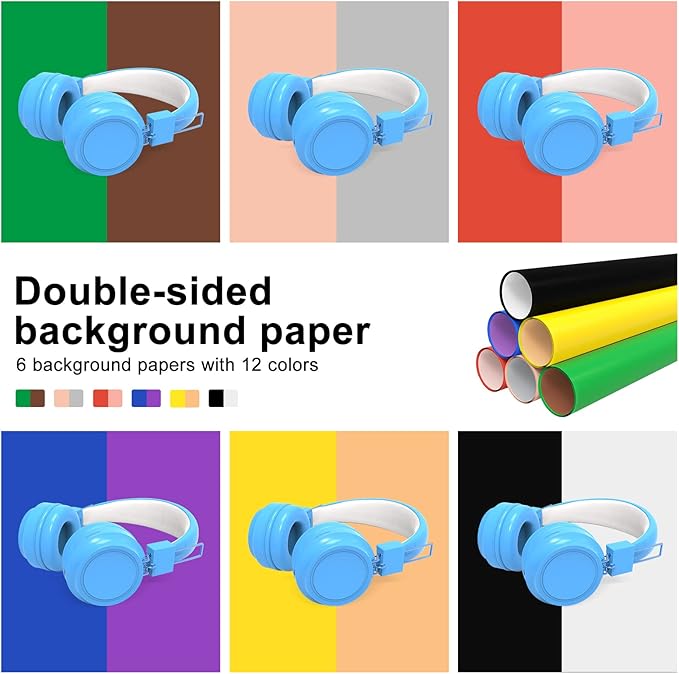 PULUZ Photo Light Box, 16" x 16" Professional Foldable Portable Studio Photography, Tri-Color Dimmable Light Shooting Tent Box with 12 Colors Backdrops & 144 LED Lights
