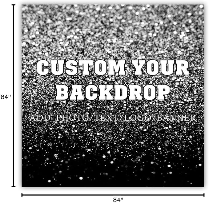 Leowefowa 7x7ft Custom Image Background Personalized Backdrop Customized Vinyl Backdrop with Pictures Photo Text Custom Banner Supplies Background for Baby Shower Birthday Party Decor