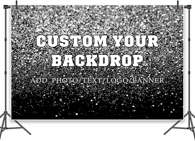Leowefowa 16x3ft Custom Image Background Personalized Backdrop Customized Vinyl Backdrop with Pictures Photo Text Custom Banner Supplies Background for Baby Shower Birthday Party Decor