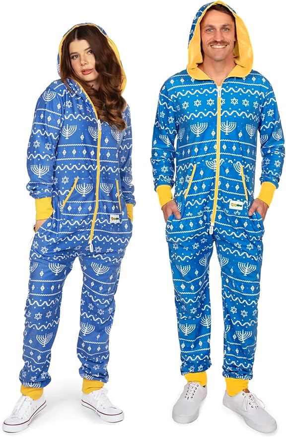 Tipsy Elves Christmas Onesies for Adults - Comfy Unisex Matching Holiday Jumpsuits with Convenient Pockets