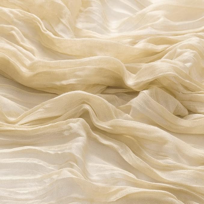 100 Pack Champagne Cheesecloth Napkins Spring Cloth Napkins Set of 100 Champagne Dinner Napkins Bulk 21x21 Inches for Wedding Bridal Shower Baby Shower Valentine's Day