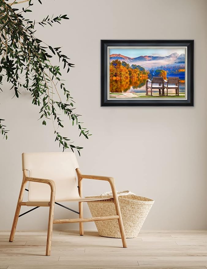 IPIC - Grow Old Together, Personalized Framed Wall Art with Names and Date on, Giclee Prints with Solid Wood Frame, Customized Gift and Memorial Gifts for Wedding Anniversary.