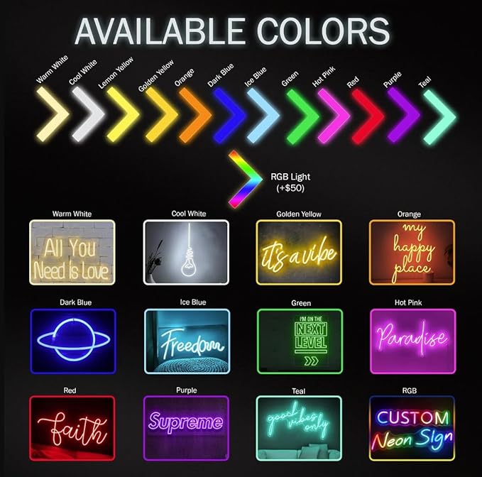 Ulalaza Custom Neon Signs, Personalized Neon Light for Wall Decor, Wedding Birthday Party Gift, Home Business Shop Name Logo