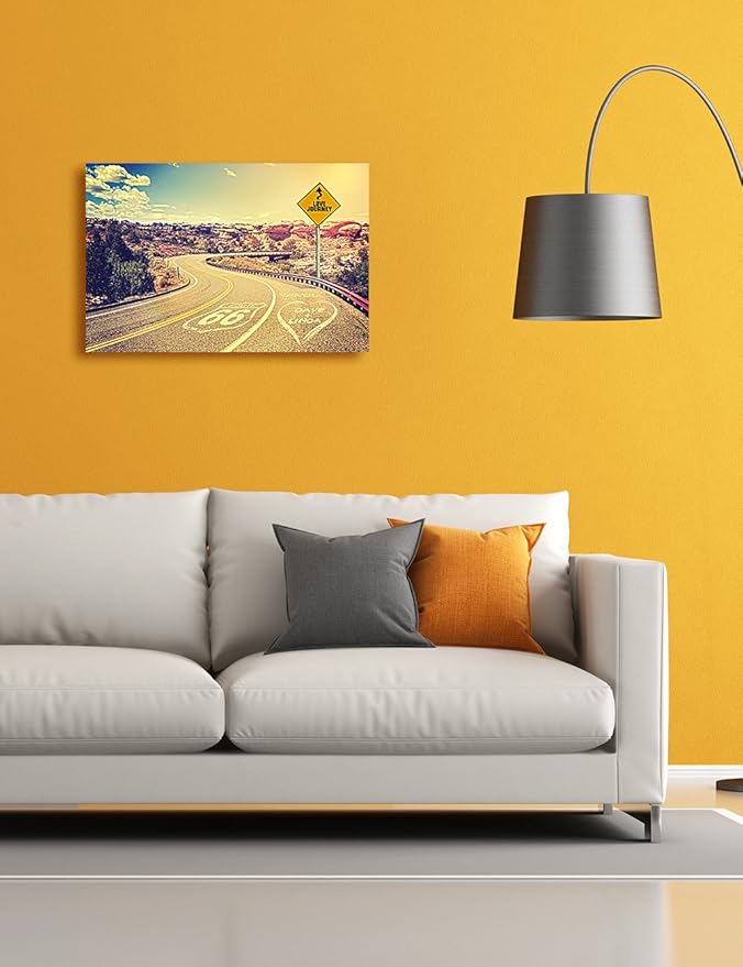 IPIC - Love Journey Personalized Canvas Print Artwork for Romantic Anniversary and Wedding gifts; 24x16