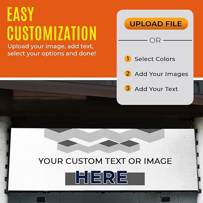 Personalized Passion Vinyl Banner 6' x 30' - Customized Banner for Business, Graduation, Birthday Parties, Indoor Outdoor Use - Full Color 13oz Vinyl Custom Signs with HD Printed Text, Photos and More