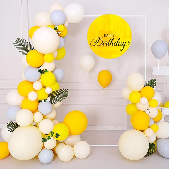 Asee'm 6.6FTx5.2FT White Wedding Arch Backdrop Stand Square Metal Rectangular Arch Frame for Ceremony Party Birthday Bridal Baby Shower Anniversary Arbor Balloon Decoration
