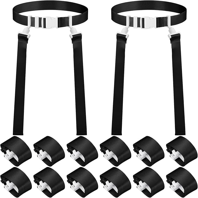 Peryiter 2/12/24/36 Player Flag Football Belt, Adjustable Football Belts and Flags for Kids Youth Adult Sport Team Training