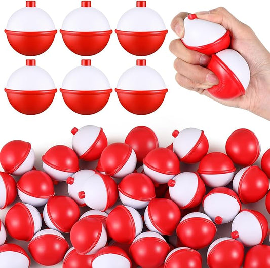 Libima 12 Pcs 2'' Fishing Bobber Stress Ball Squeeze Toy Fishing Themed Party Favors Funny Stress Relief Toy for Teens Adults Improving Grip Strength Release Pressure Finger Exercise