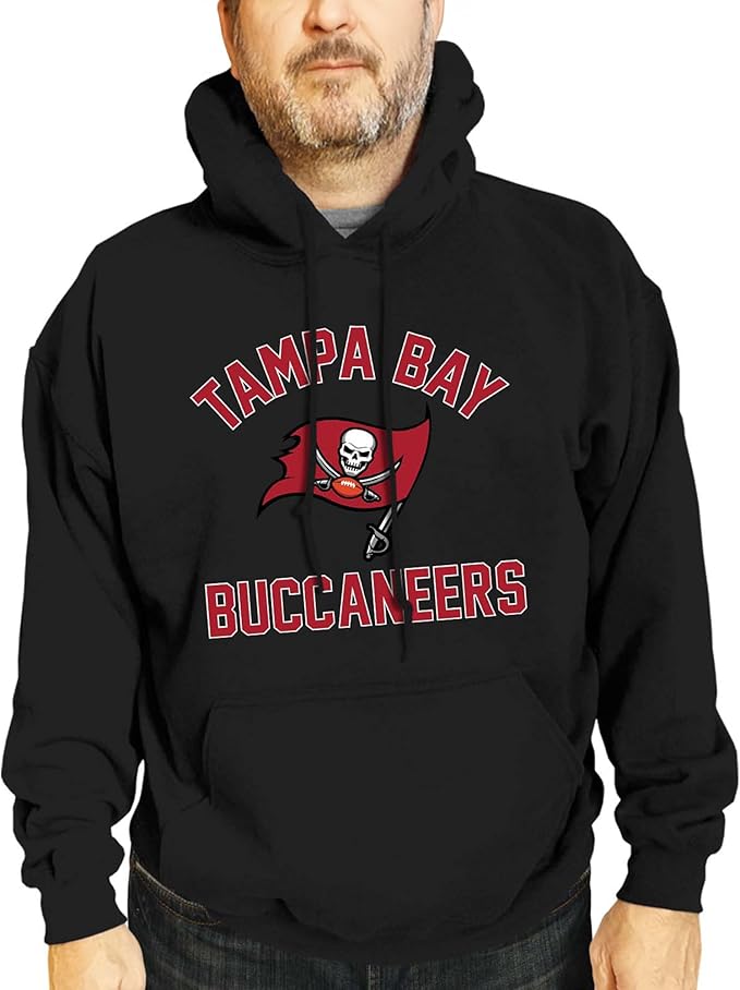 Team Fan Apparel NFL Adult Gameday Hooded Sweatshirt - Poly Fleece Cotton Blend - Stay Warm and Represent Your Team in Style