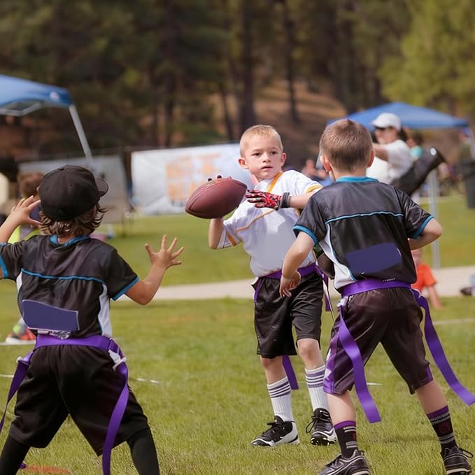 Peryiter 2/12/24/36 Player Flag Football Belt, Adjustable Football Belts and Flags for Kids Youth Adult Sport Team Training