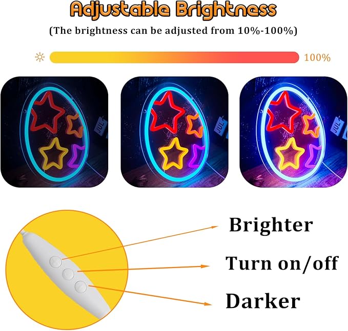 Egg Neon Light Happy Easter Decor - Dimmable Colorful Easter Egg Neon Light, LED Neon Sign USB Power for Bedroom Party Study Baby Man Cave Gift(9 * 11.8in)