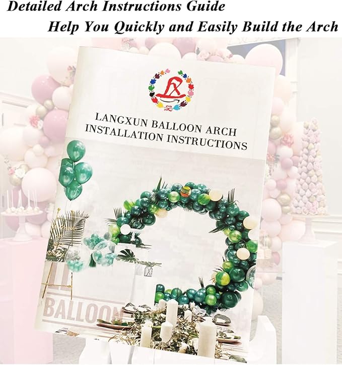 LANGXUN 7.2ft White Metal Round Balloon Arch kit, Backdrop Stand Metal Circle Balloon Arch Frame for Wedding Birthday Party Decoration, Graduation Decorations and Baby Shower Photo Background