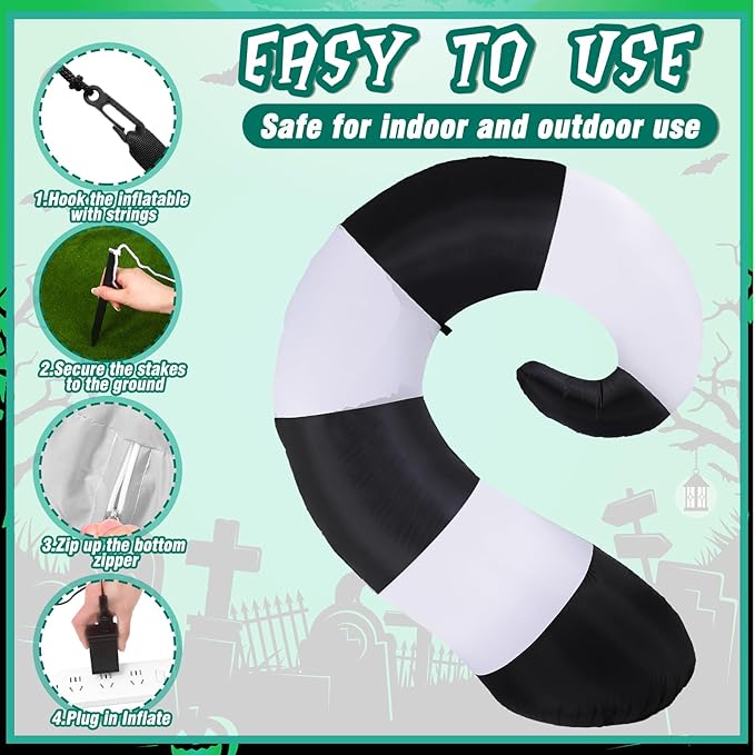 VIHOSE 4.69 FT Halloween Sandworm Inflatable Decoration Blow up Inflatable Sand Worm Built-in LED Lights for Halloween Outdoor Garden Lawn Scary Party Decor