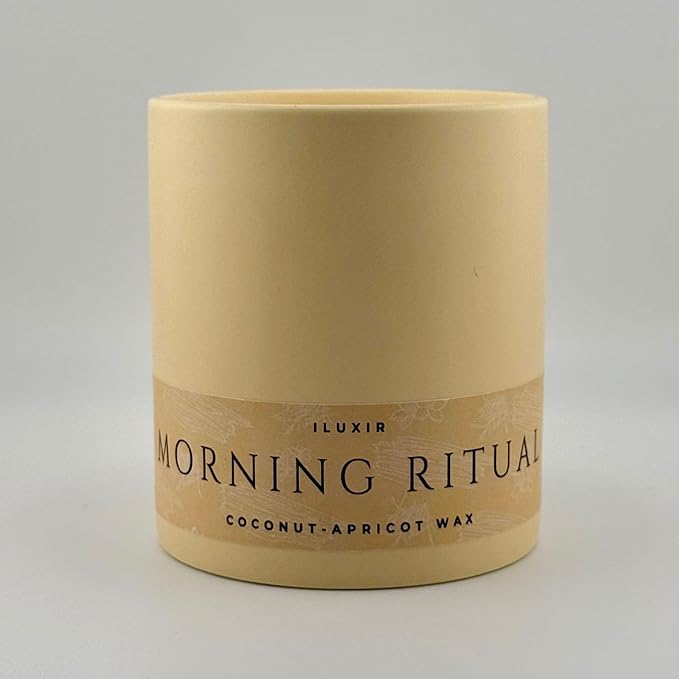 Morning Ritual Scented Candle – Palo Santo & Sandalwood Soy Candle for Meditation & Yoga – Earthy Moss Luxury Candle – Vegan, Phthalate-Free, Clean Burn – 13 oz, Made in USA